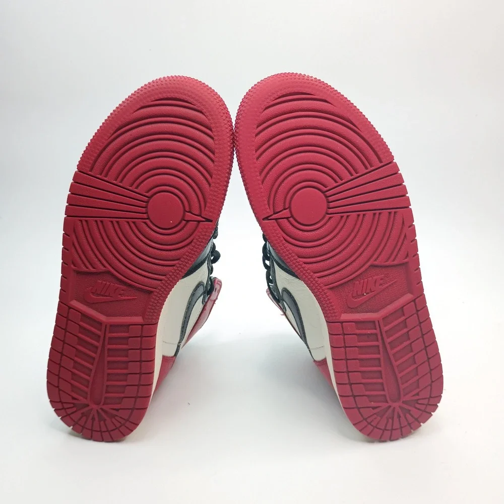 Nike‎ Air Jordan 1 Retro High OG Bred Toe Mens 6.5Y 55441-610 Red Black White